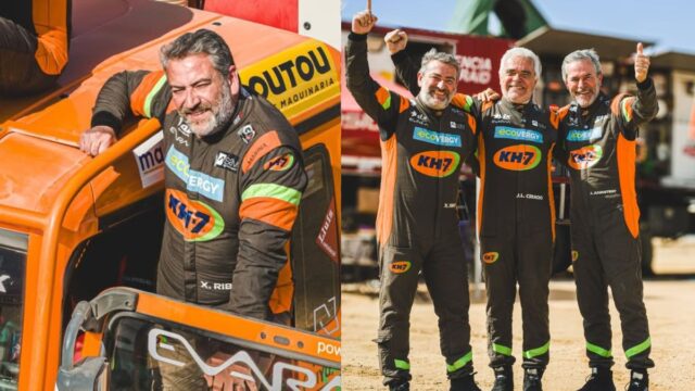 Xavi Ribas amb el seu equip en el Rally Dakar en el Future Mission 1000