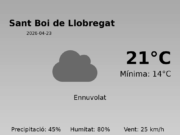 El temps a Sant Boi de Llobregat avui, 23 de Abril de 2026