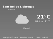 Previsió de l’AEMET a Sant Boi de Llobregat avui 8 de Maig de 2026