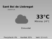 Predicció meteorològica: Sant Boi de Llobregat, 24 de Juliol de 2026
